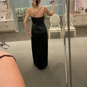David's Bridal | Dresses | Black One Shoulder Davids Bridal Dress | Poshmark
